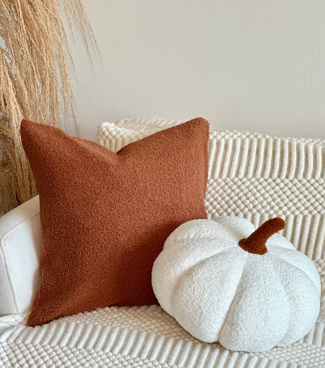 So Thankful Cream Pumpkin PIllow 8x8