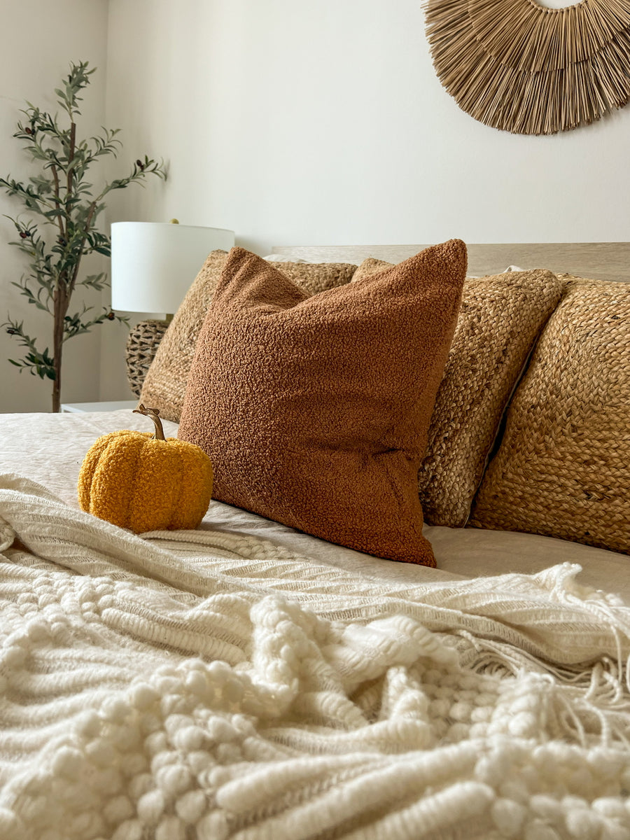 Cozy Teddy Faux Fur Throw Pillow – Busa Designs