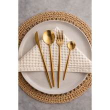 Load image into Gallery viewer, Monaco Gold Flatware Set - 16 Piece