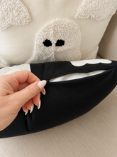 Load image into Gallery viewer, Black Ghost Lumbar Pillow Cover