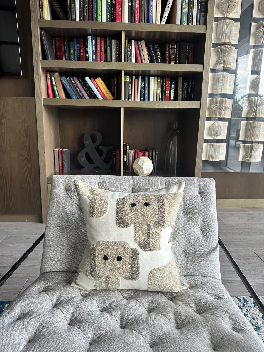Nursery Elephant Pillow Cover | Busa Designs 18x18 Pillows