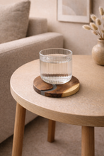 Load image into Gallery viewer, Ibiza Teak Wood &amp; Resin Coaster Set – 4 Piece