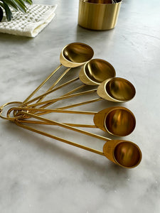 Solid Gold Measuring Cups & Spoons, Set of 8