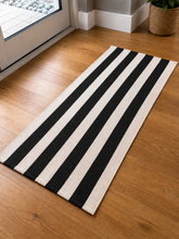 Load image into Gallery viewer, Bellagio Black &amp; Cream Runner Rug