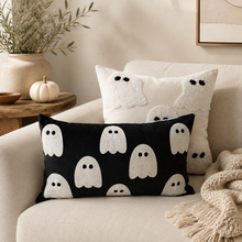 Load image into Gallery viewer, Black Ghost Lumbar Pillow Cover