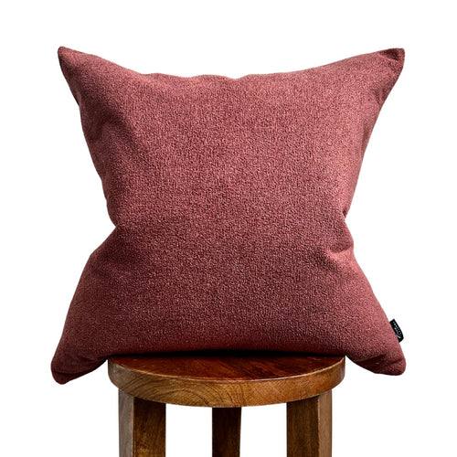 Light Maroon Sherpa Pillow Cover