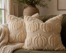 Load image into Gallery viewer, Beige Pumpkin Pillow Cover
