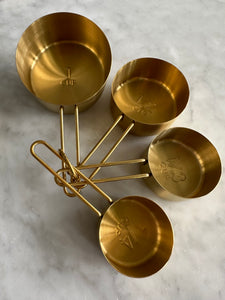 Solid Gold Measuring Cups & Spoons, Set of 8