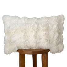 Load image into Gallery viewer, Erie Faux Fur Lumbar Pillow Cover, 12x20&quot;