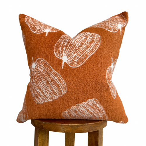 Burnt Orange Pumpkin Pillow Cover