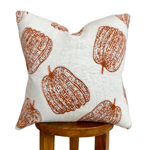 White Pumpkin Pillow Cover