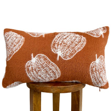 Load image into Gallery viewer, Burnt Orange Pumpkin Lumbar Pillow