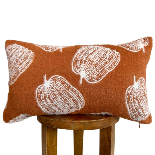 Burnt Orange Pumpkin Lumbar Pillow