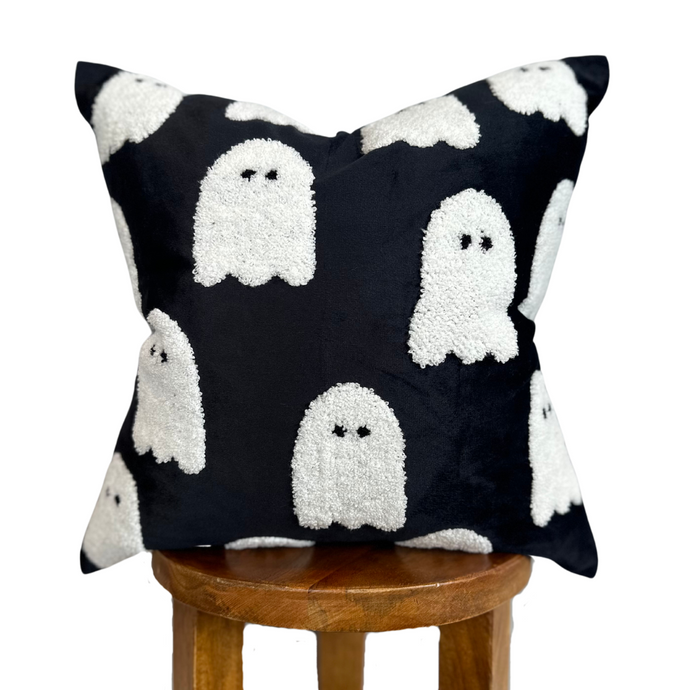 Black Ghost Pillow Cover