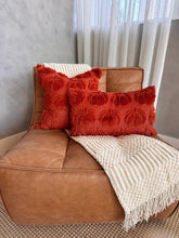 Load image into Gallery viewer, Burnt Orange Pumpkin Lumbar Pillow Cover