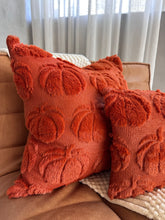 Load image into Gallery viewer, Burnt Orange Pumpkin Lumbar Pillow Cover
