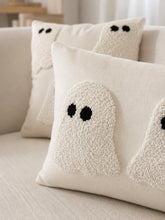 Load image into Gallery viewer, Ivory Tufted Ghost Lumbar Pillow Cover