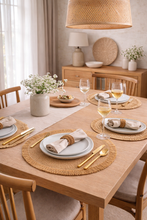 Load image into Gallery viewer, Santorini Straw Fringe Placemats - 15"