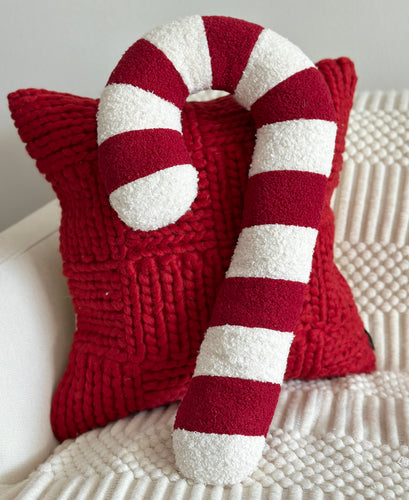 Candy Cane Shaped Pillow