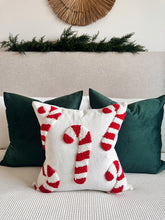 Load image into Gallery viewer, Candy Cane Pillow Cover