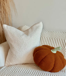 Jumbo Sherpa Orange Pumpkin Pillow
