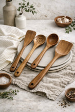 Load image into Gallery viewer, Nosara Teak Wooden Utensil Set - 4 Piece