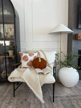 Load image into Gallery viewer, Jumbo Sherpa Orange Pumpkin Pillow