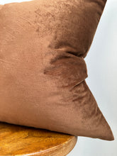 Load image into Gallery viewer, Brown Velvet Pillow Cover