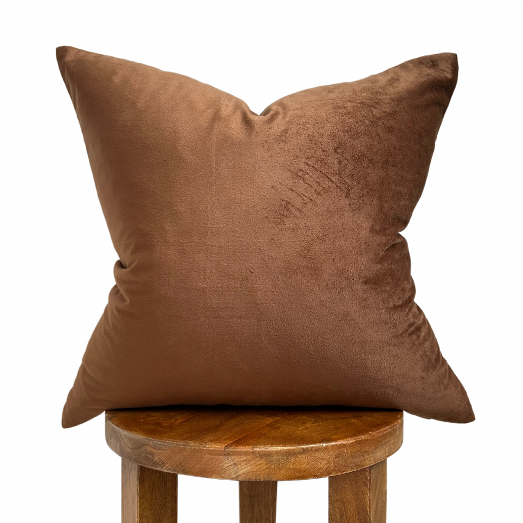 Brown Velvet Pillow Cover