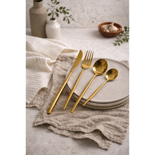 Load image into Gallery viewer, Monaco Gold Flatware Set - 16 Piece