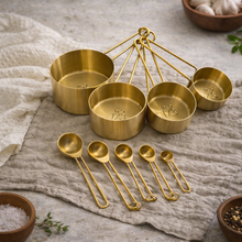 Load image into Gallery viewer, Sorrento Gold Measuring Cups &amp; Spoons Set