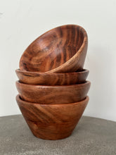 Load image into Gallery viewer, Teak Wood Small Serving Bowls - Set of 2 or 4
