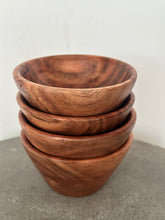 Load image into Gallery viewer, Teak Wood Small Serving Bowls - Set of 2 or 4