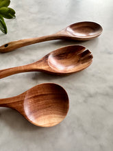 Load image into Gallery viewer, Teak Wooden Salad Spoons, Set of 3