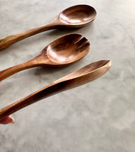 Load image into Gallery viewer, Teak Wooden Salad Spoons, Set of 3