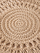 Load image into Gallery viewer, Handcrafted Natural Jute Placemat | 15” Round Scalloped Woven Placemat