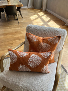 Burnt Orange Pumpkin Lumbar Pillow