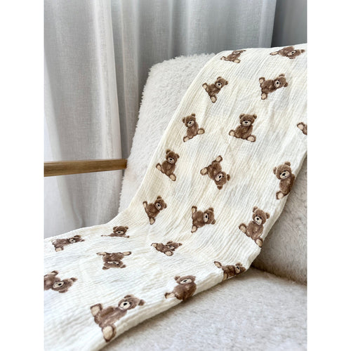 Teddy Bear Swaddle Blanket