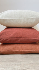Red Rust Sherpa Pillow Cover, 20"