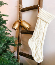 Load image into Gallery viewer, Diamond Knitted Christmas Stocking