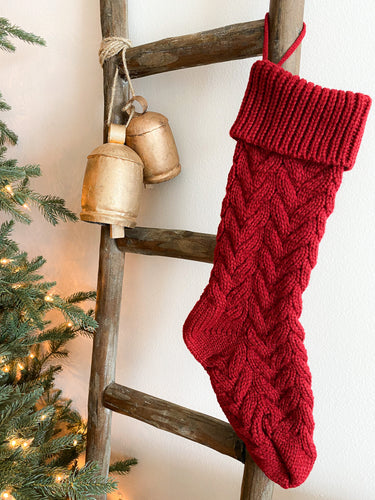 Red Knitted Christmas Stocking